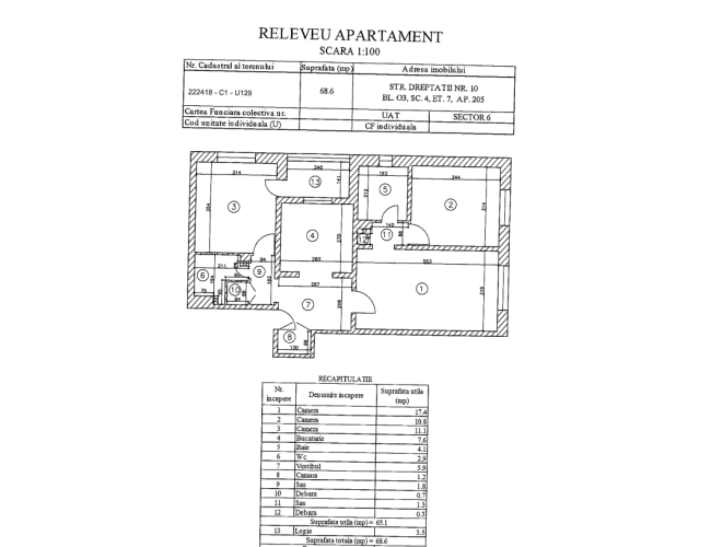 Apartament 3 camere Dreptatii IN RENOVARE