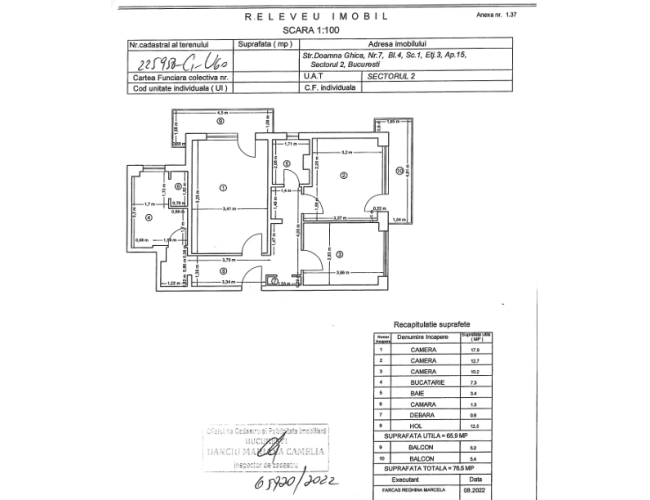 Apartament 3 camere Doamna Ghica IN RENOVARE