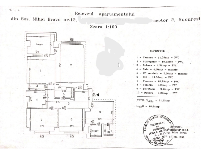 Apartament 4 camere Mihai Bravu IN RENOVARE